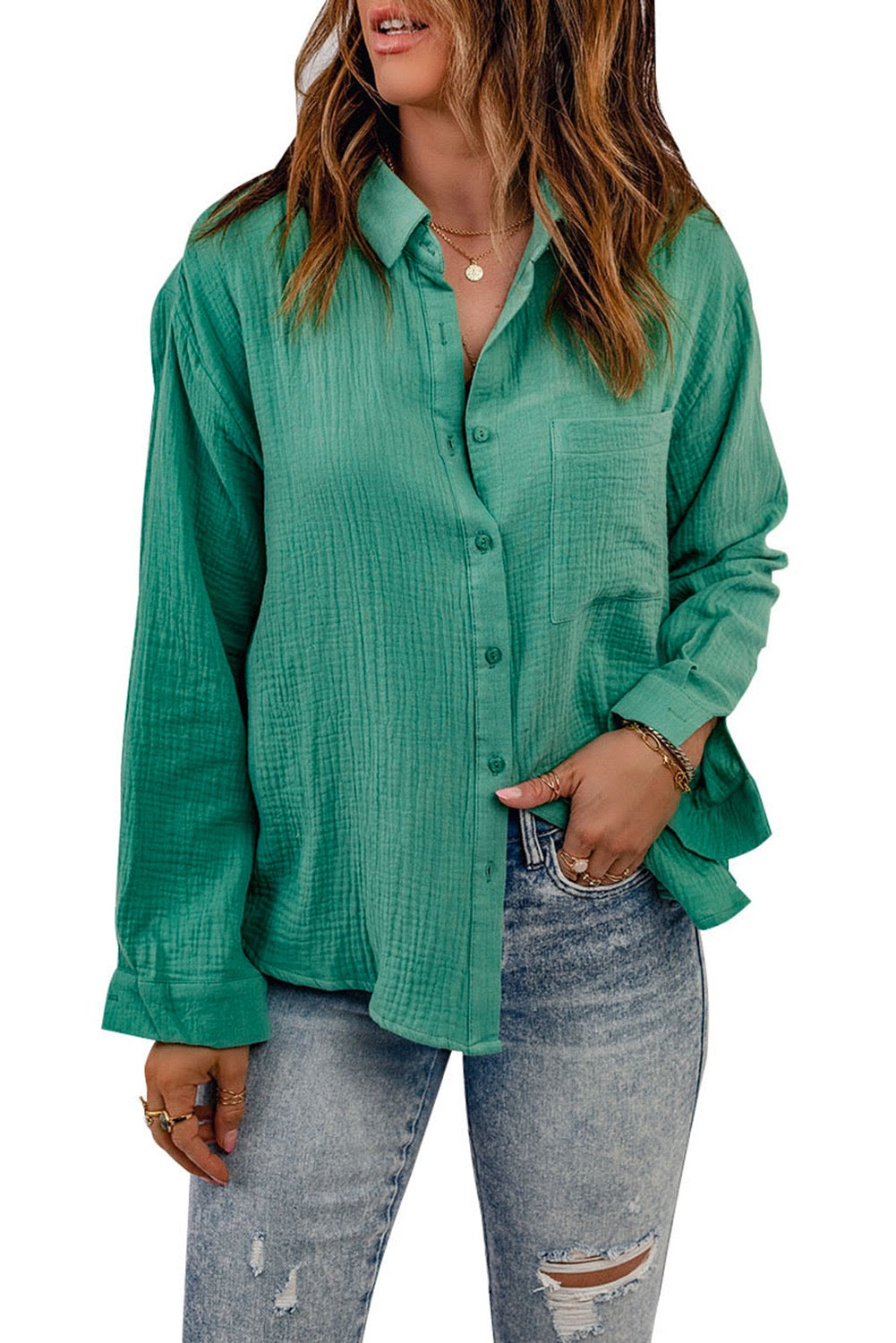 Green long Sleeve Shirt